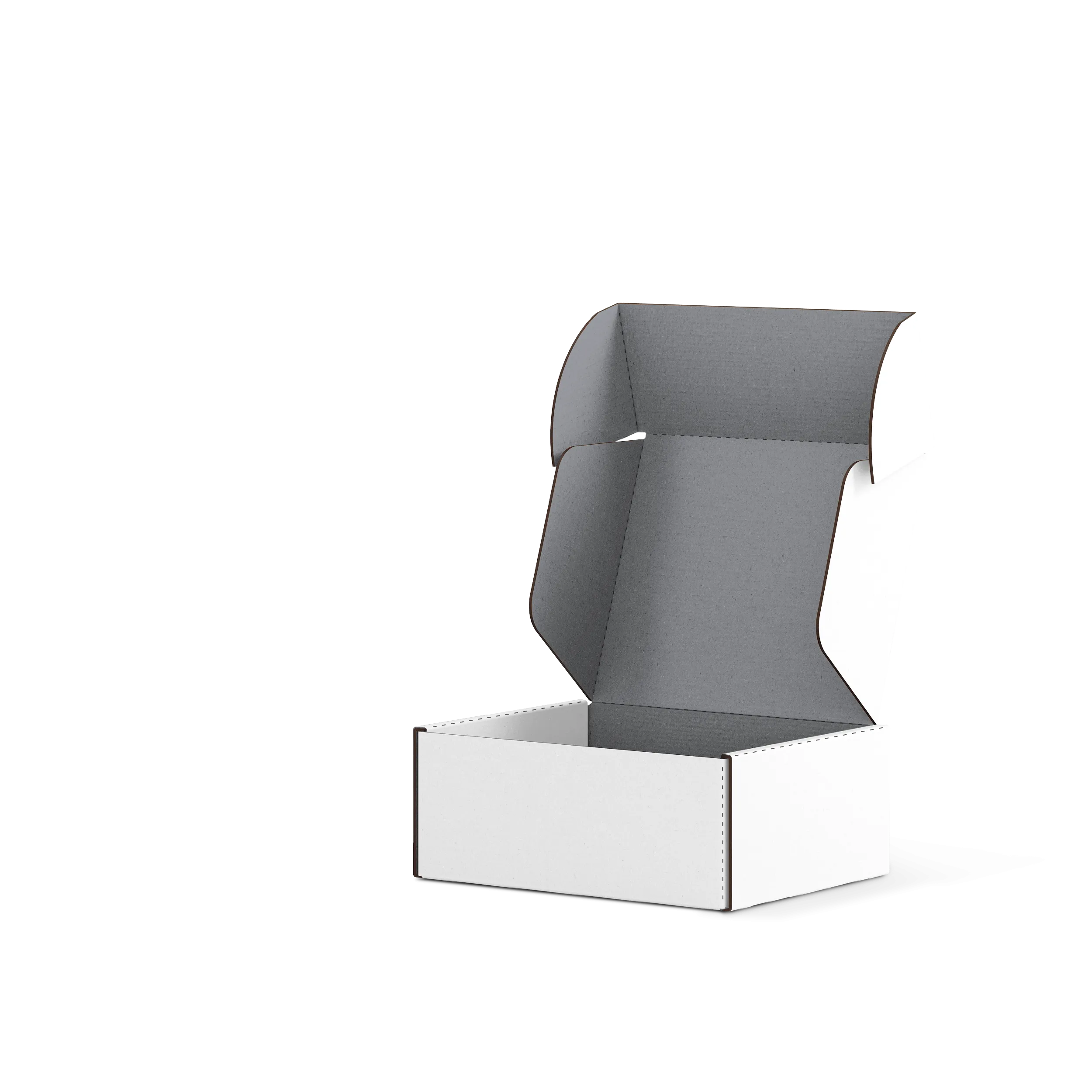 Самосборная коробка FEFCO 0427 | Т24Е | PANTONE COOL GREY 8 U | БЕЛЫЙ-СЕРЫЙ