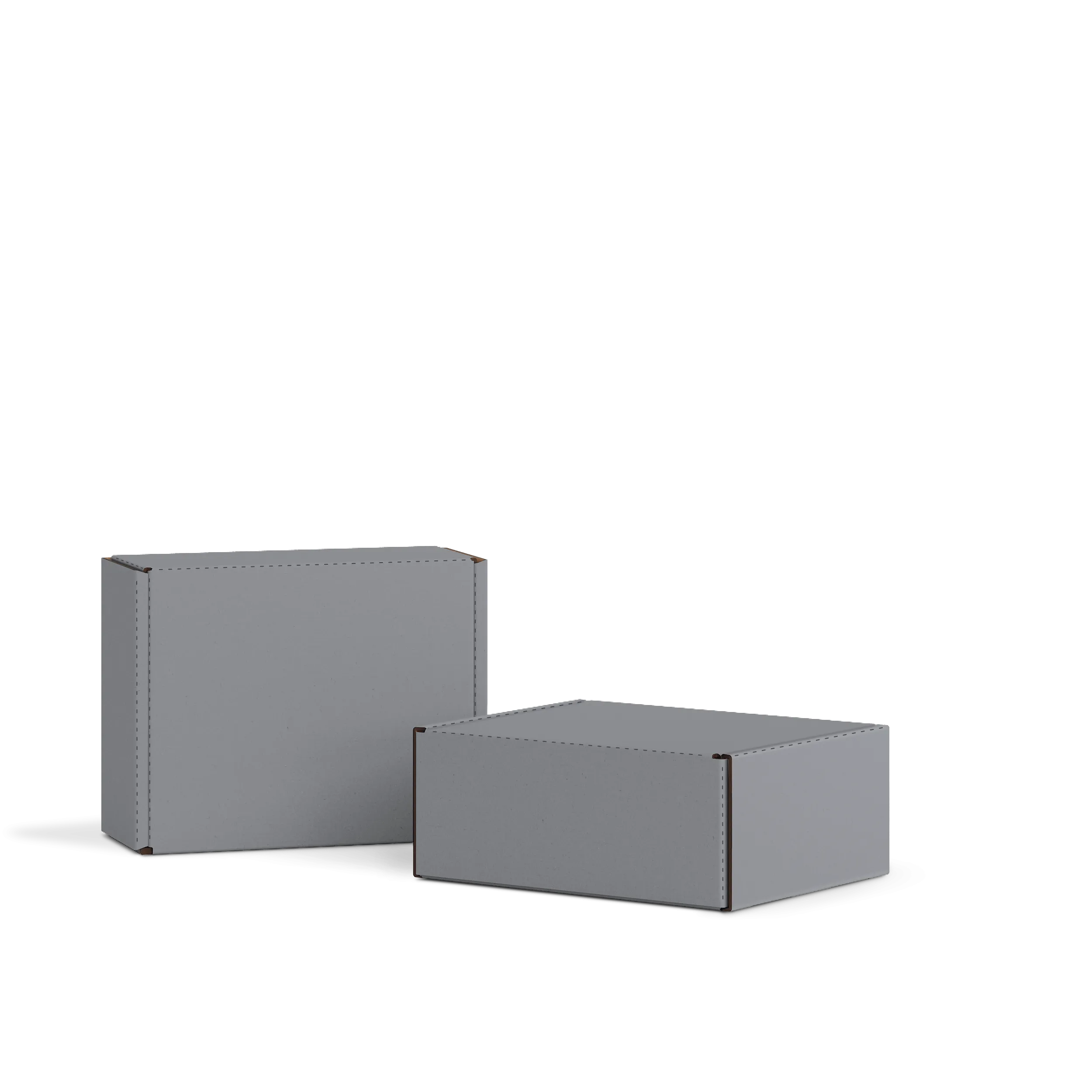 Самосборная коробка FEFCO 0427 | Т24Е | PANTONE COOL GREY 8 U | СЕРЫЙ-БЕЛЫЙ