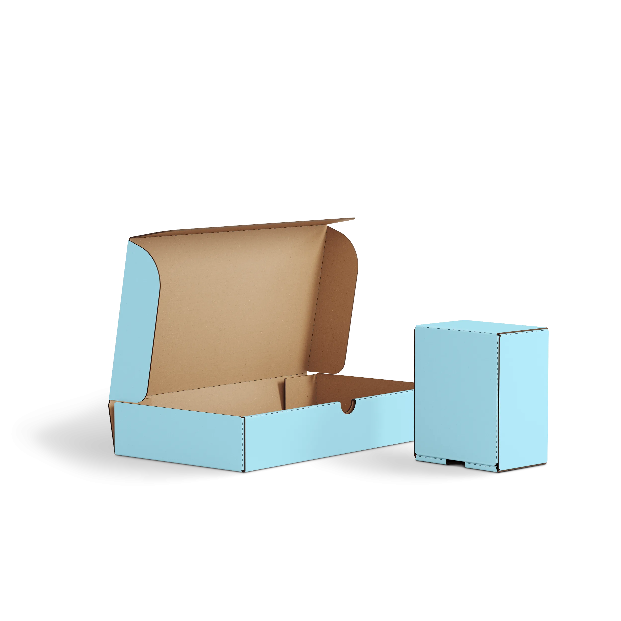 Коробка с откидной крышкой FEFCO 0426 | Т23Е | PANTONE 290 U | НЕБО
