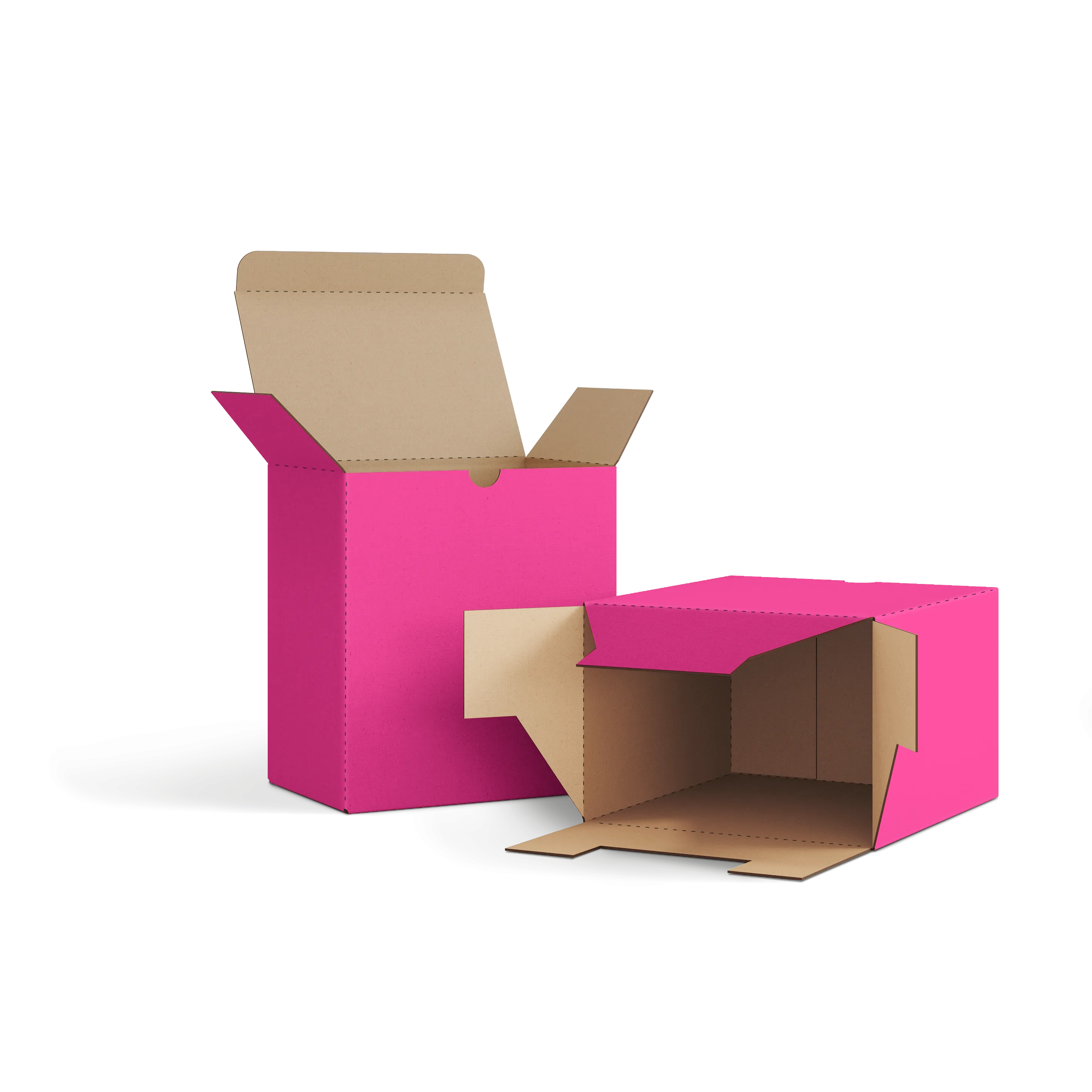 Коробка со складным дном FEFCO 0215 | Т23Е | PANTONE RHODAMINE RED U | БАРБИ