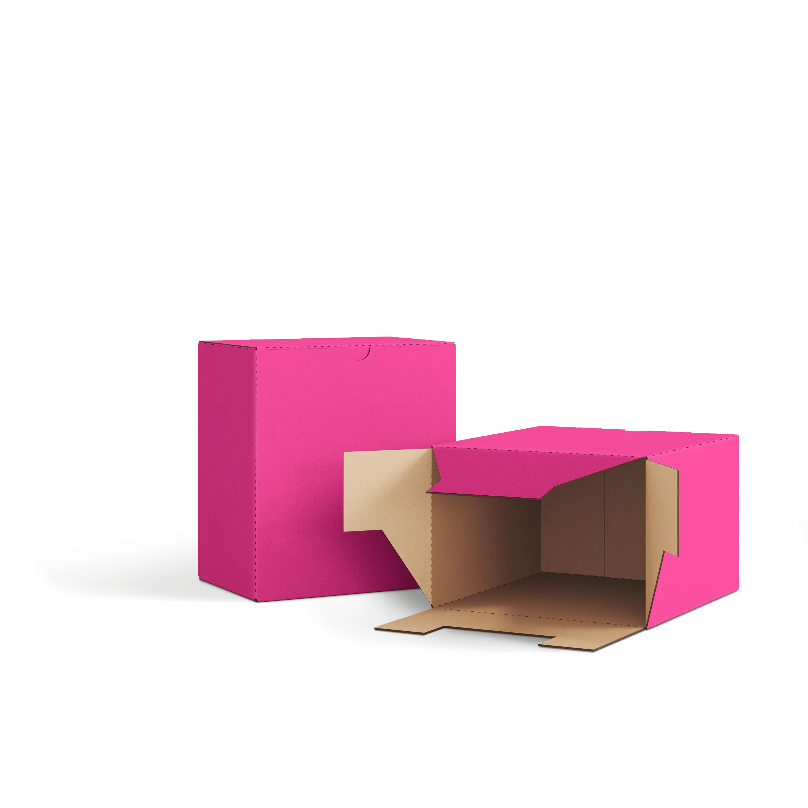 Коробка со складным дном FEFCO 0215 | Т23Е | PANTONE RHODAMINE RED U | БАРБИ
