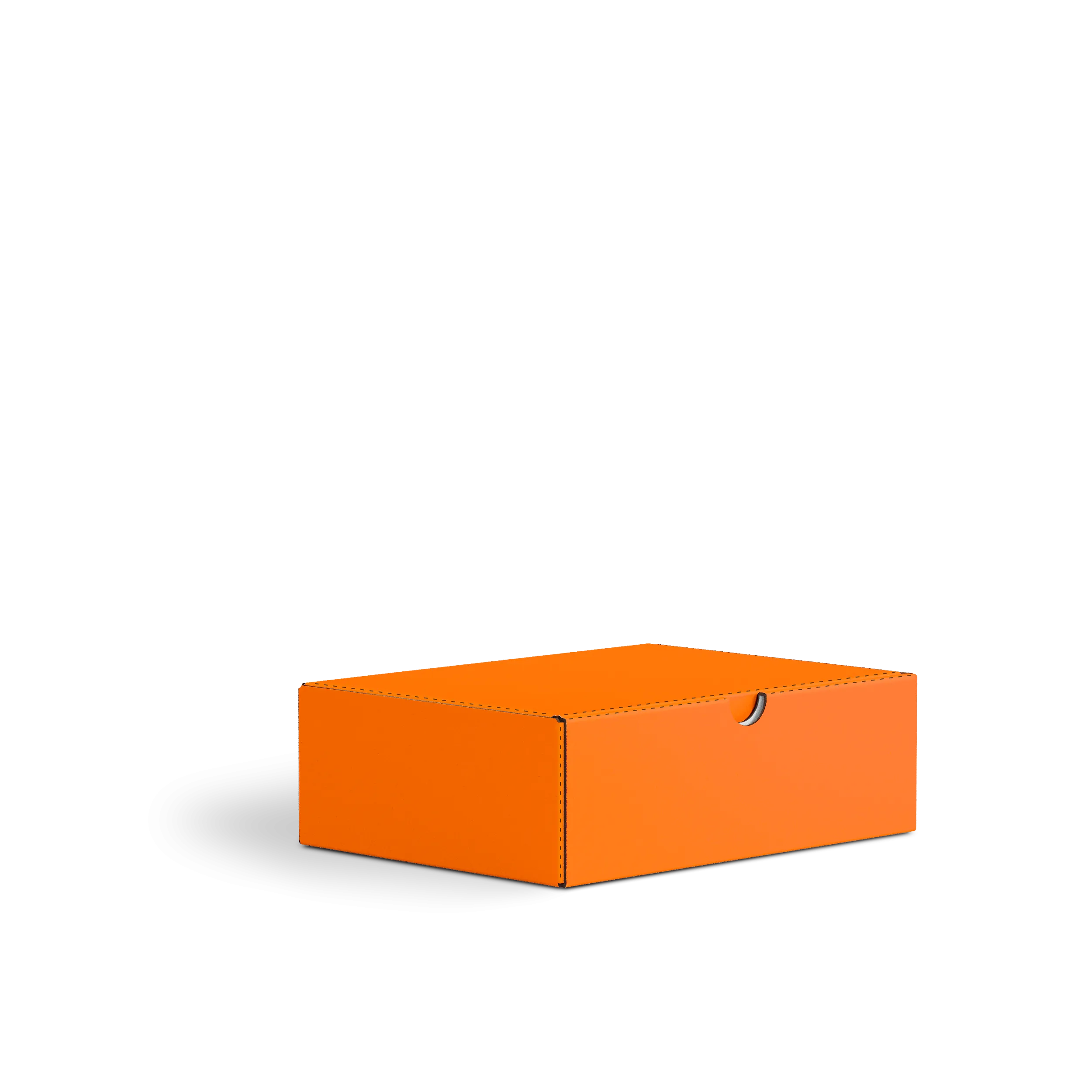 Коробка с откидной крышкой FEFCO 0426 | Т24Е | PANTONE 1505 U | ОРАНЖЕВЫЙ-БЕЛЫЙ