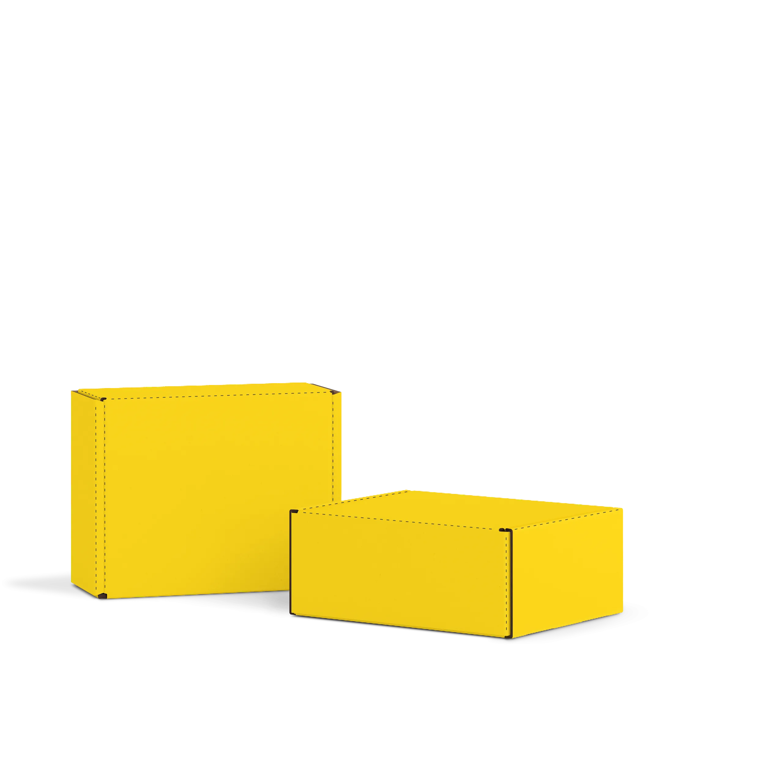 Самосборная коробка FEFCO 0427 | Т24Е | PANTONE PROCESS YELLOW U | ЖЕЛТЫЙ-БЕЛЫЙ
