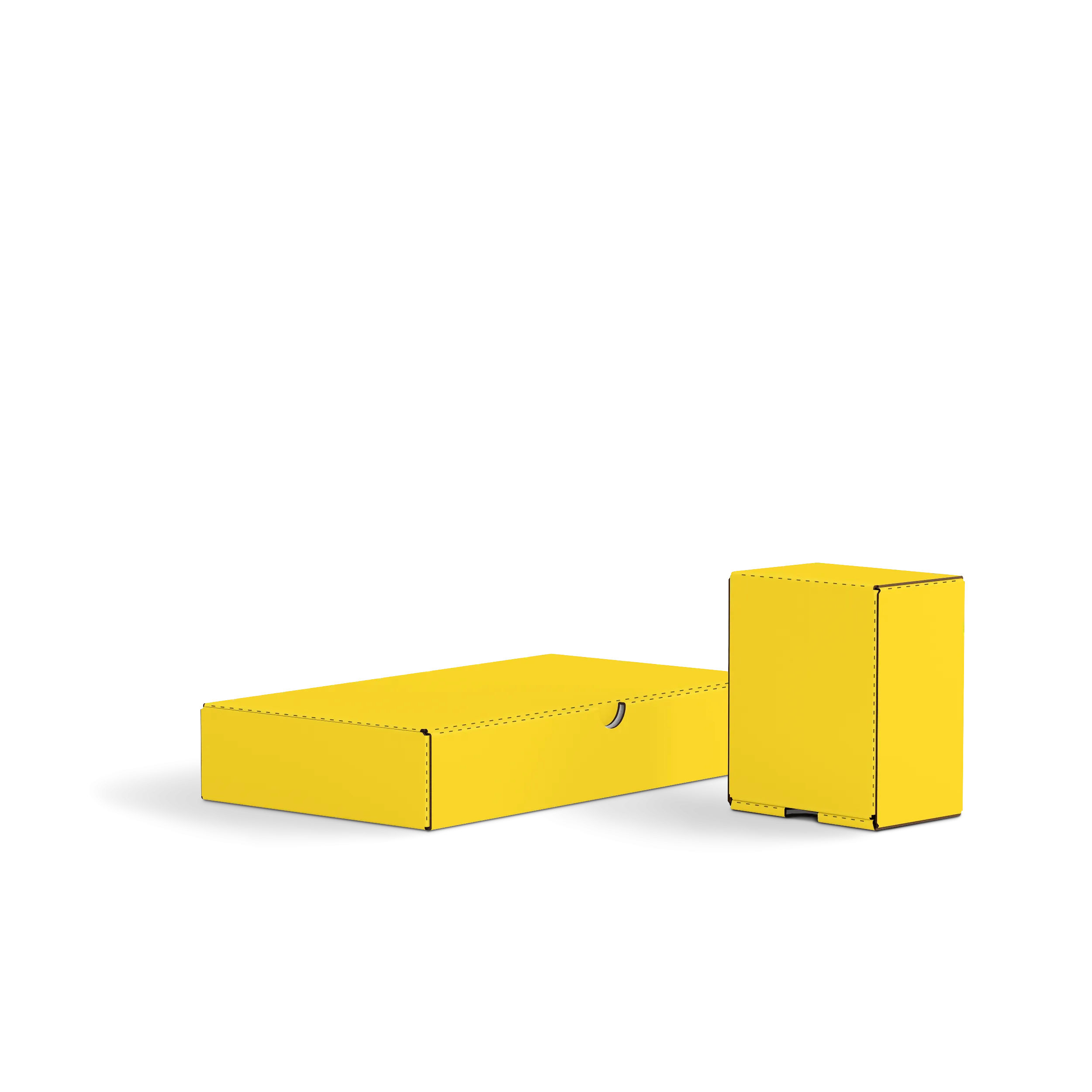 Коробка с откидной крышкой FEFCO 0426 | Т24Е | PANTONE PROCESS YELLOW U | ЖЕЛТЫЙ-БЕЛЫЙ