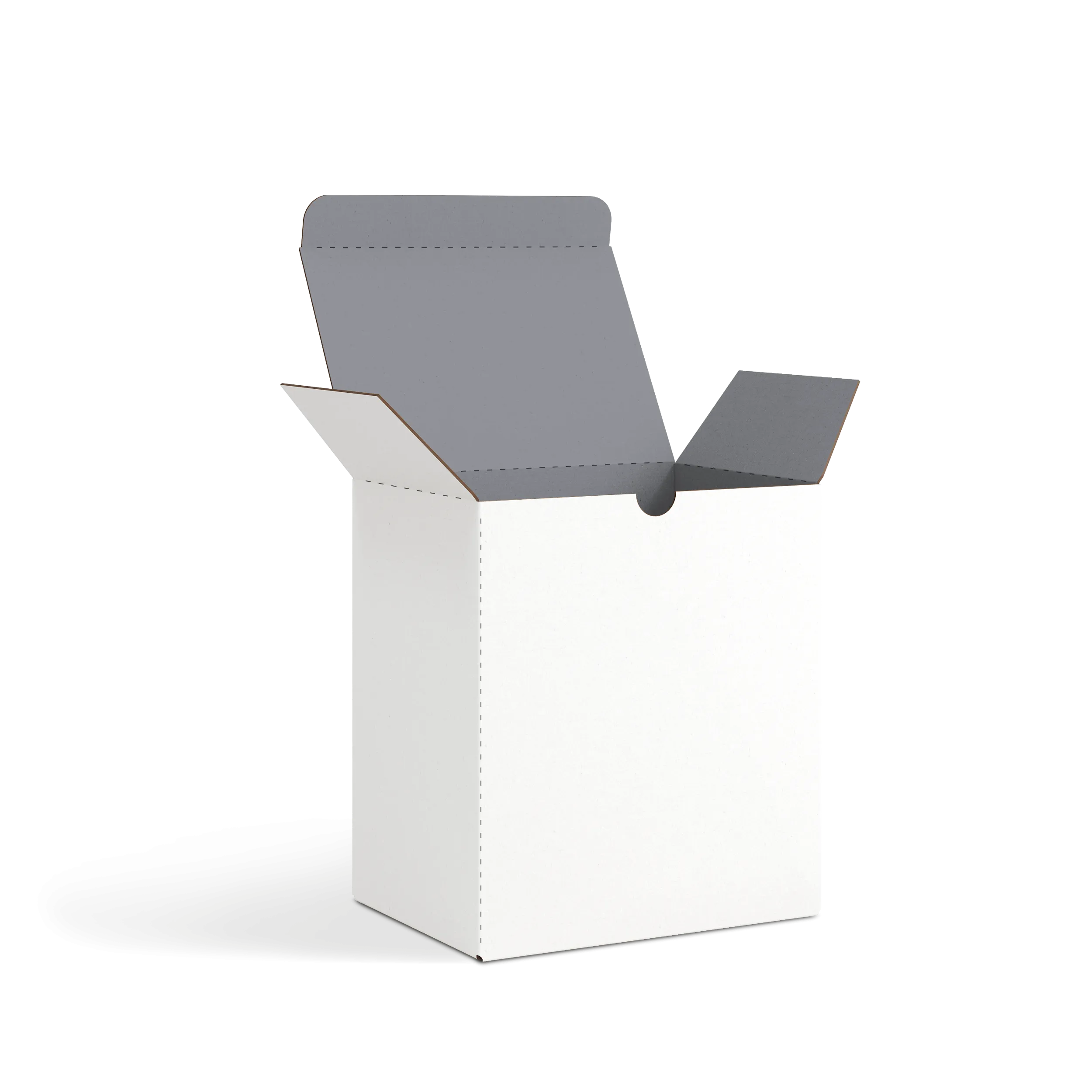 Коробка со складным дном FEFCO 0215 | Т24Е | PANTONE COOL GREY 8 U | БЕЛЫЙ-СЕРЫЙ