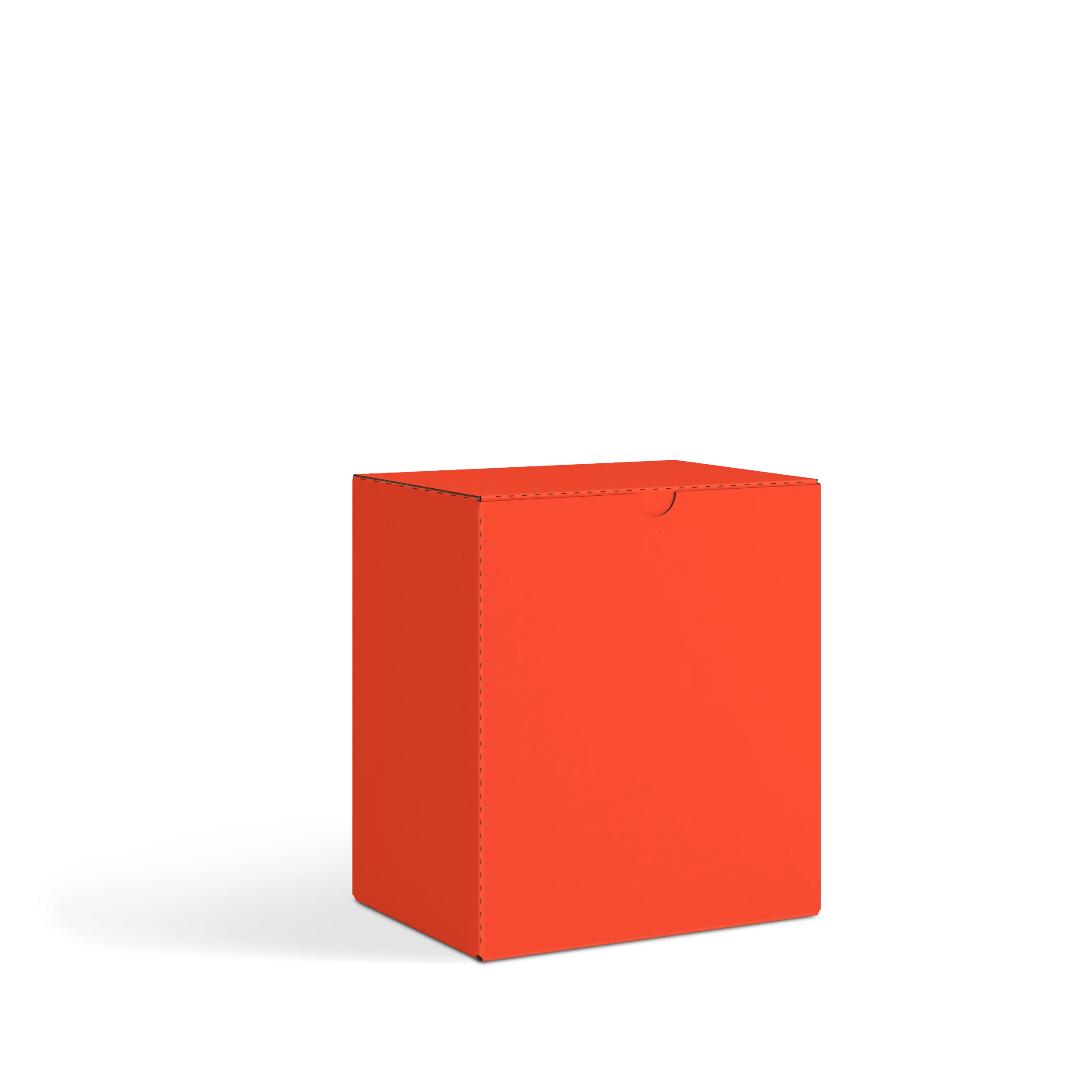 Коробка со складным дном FEFCO 0215 | Т24Е | PANTONE 2028 U | АЛЫЙ-БЕЛЫЙ