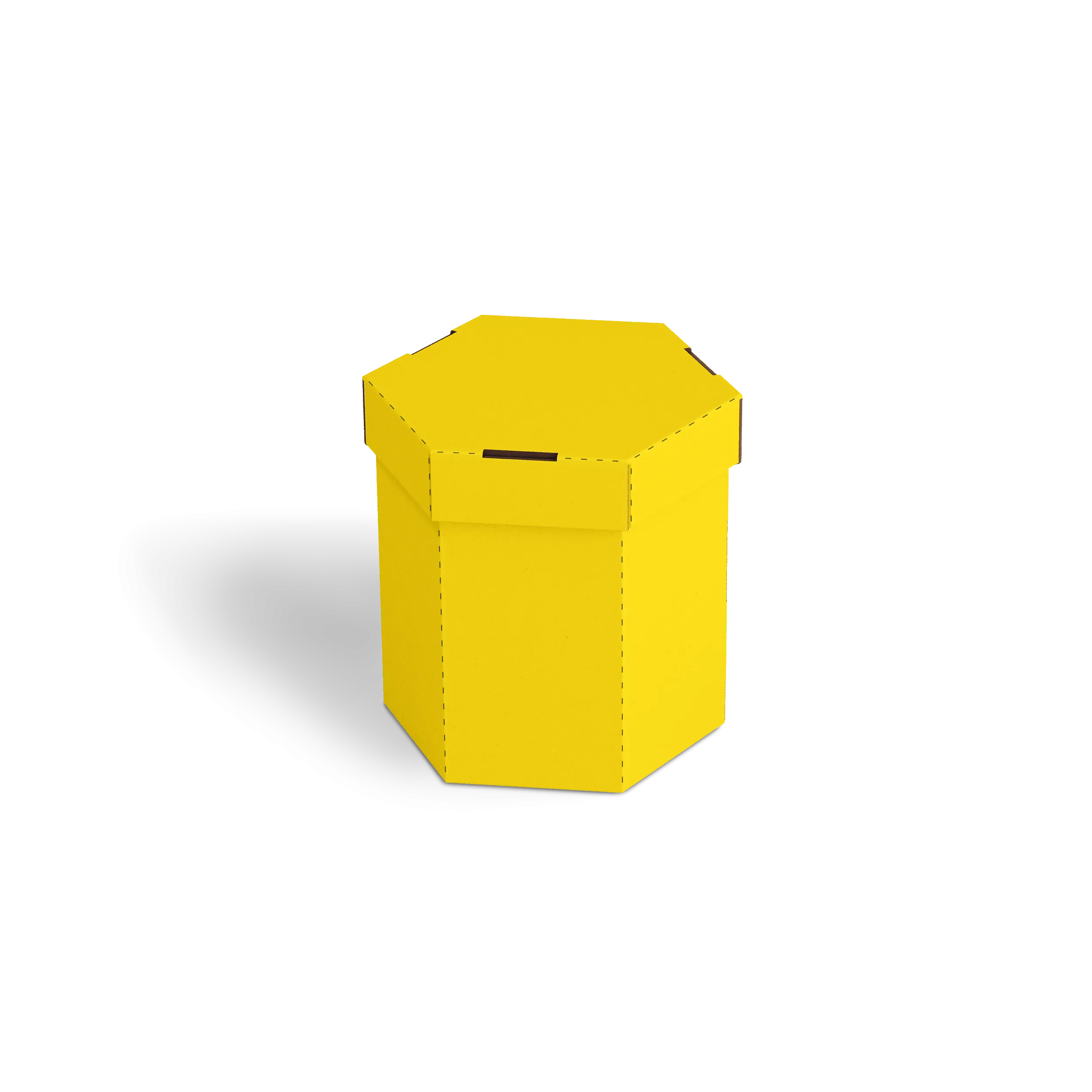 Шестигранная коробка BXTR 1006 | Т24Е | PANTONE PROCESS YELLOW U | ЖЕЛТЫЙ-БЕЛЫЙ