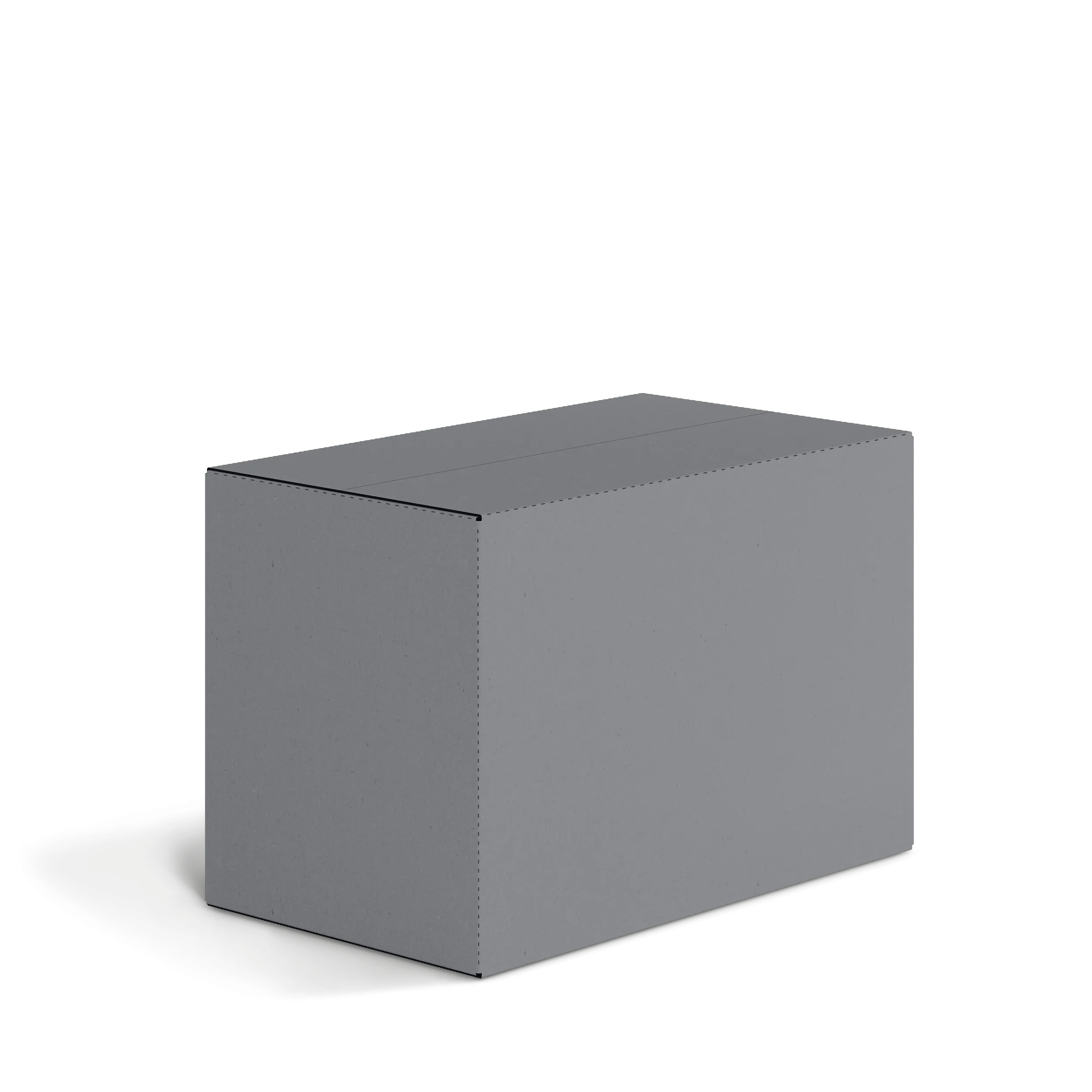 Четырехклапанная коробка FEFCO 0201 | Т24Е | PANTONE COOL GREY 8 U | СЕРЫЙ-БЕЛЫЙ
