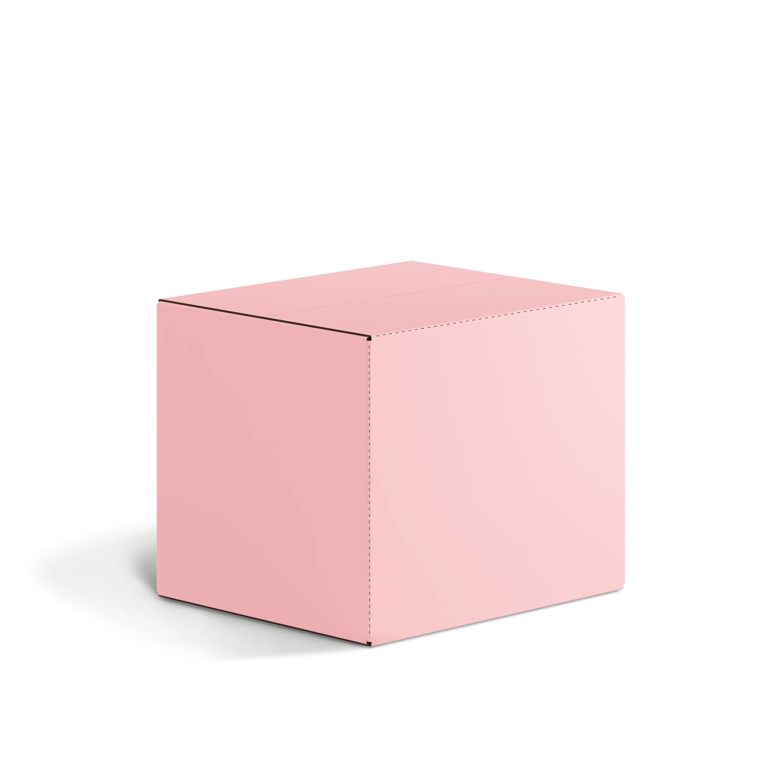 Четырехклапанная коробка FEFCO 0201 | Т24Е | PANTONE 197 U | PANTONE 290 U | РОЗОВЫЙ-НЕБО