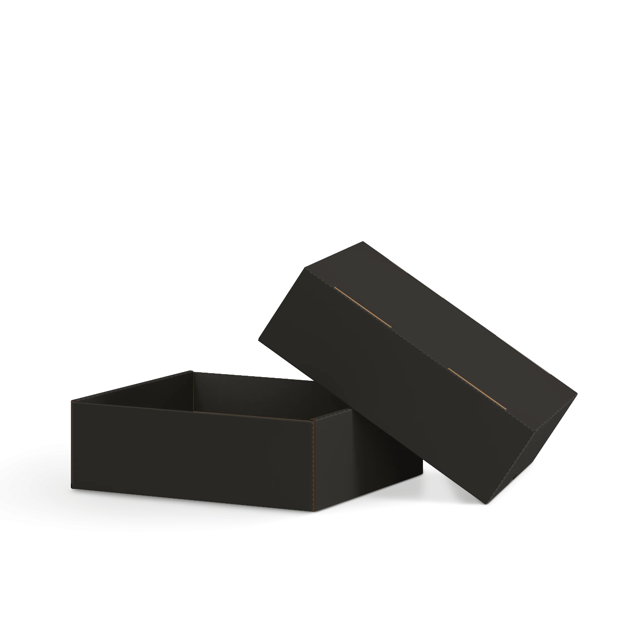 Коробка крышка-дно FEFCO 0330 | Т24Е | PANTONE BLACK U | ЧЕРНЫЙ-ЧЕРНЫЙ